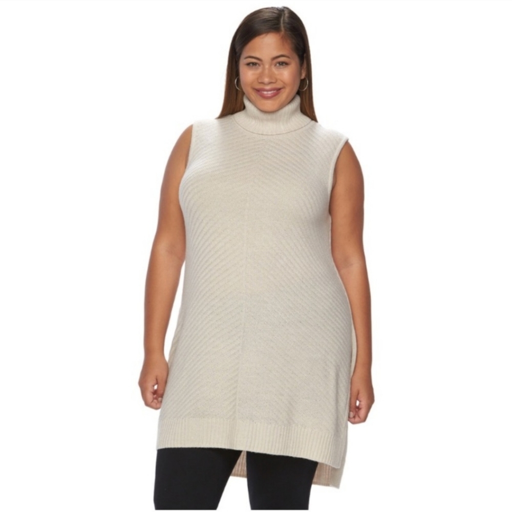 Apt 9 sleeveless sweater tunic XL